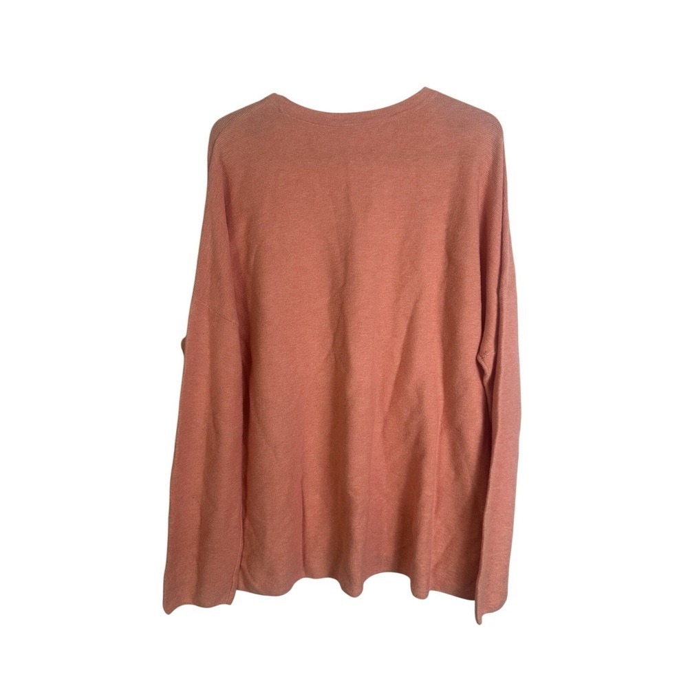 J Jill Women's Knit Sweater Cotton Crewneck Tunic Terracota Size Large NWT - Picture 2 of 4